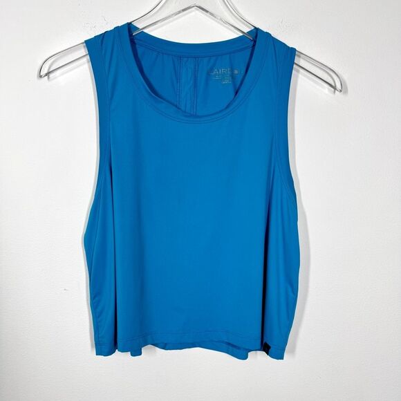 Laird Apparel Women's Size Medium Horizon Blue Open Back Workout Tank Top - Picture 4 of 10